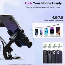 Mobile Phone Holder With Easy Adjustable Rear View Mirror Mount Solid Metal Cradle Stand Suitable for Bike & Mobile Phones